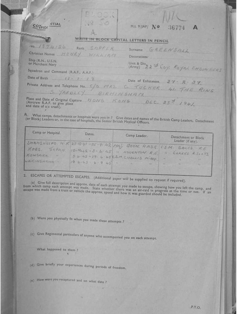 Greensall, Henry William