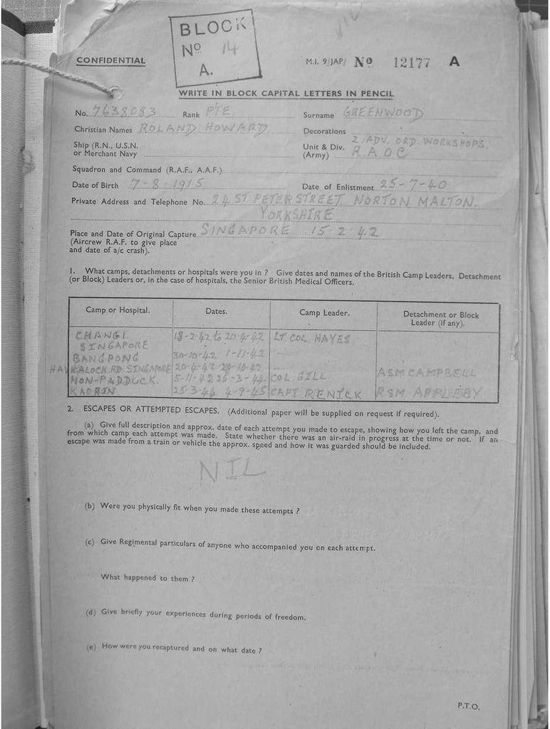 Greenwood, Roland Howard