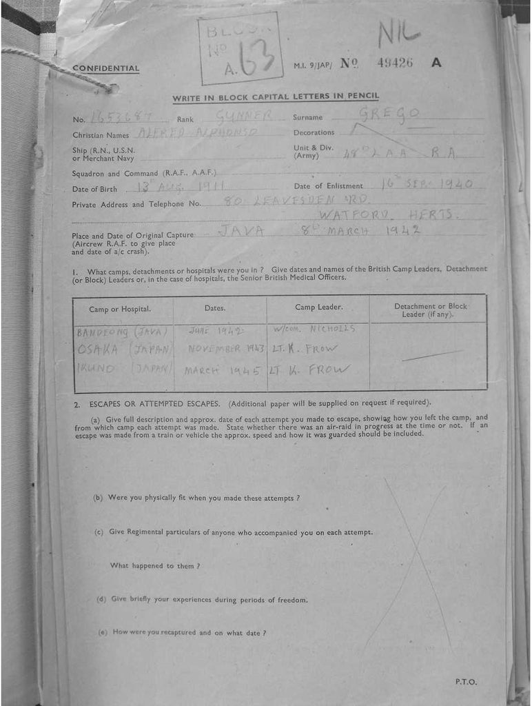 Grego, Alfred Alphonso