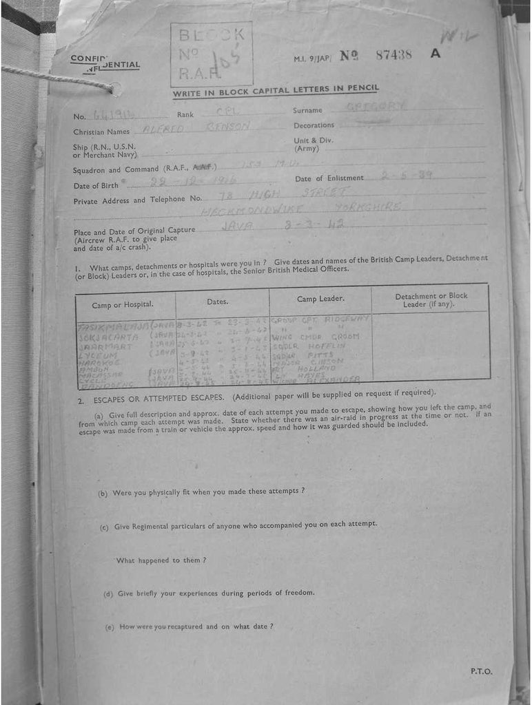 Gregory, Alfred Benson