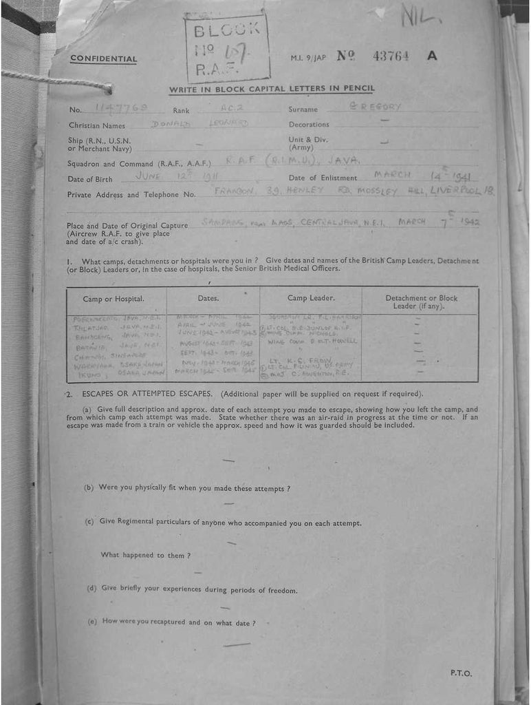 Gregory, Donald Leonard