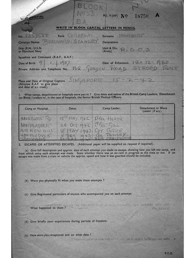 HERBERT, Bernard Stanley