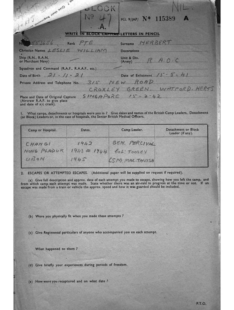 HERBERT, Leslie William