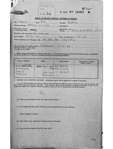 Kimpton, Arthur William DOB 28 6 1913