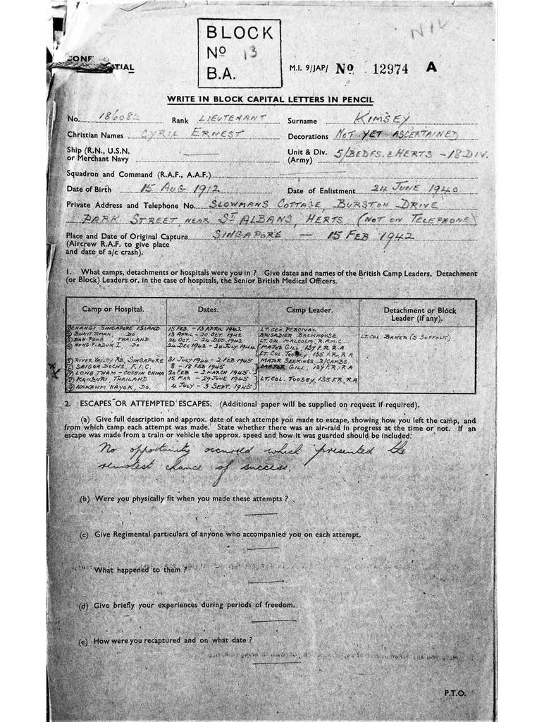 Kimsey, Cyril Ernest