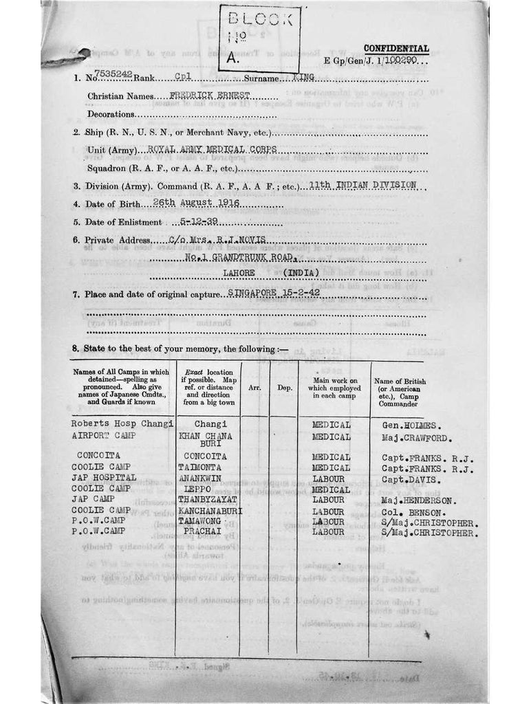 King, Frederick Ernest