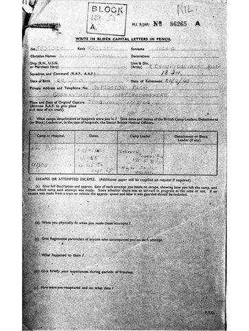 King, Wilfred Thomas DOB 22 04 1920