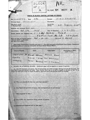 Kirkpatrick, William DOB 25 02 1915