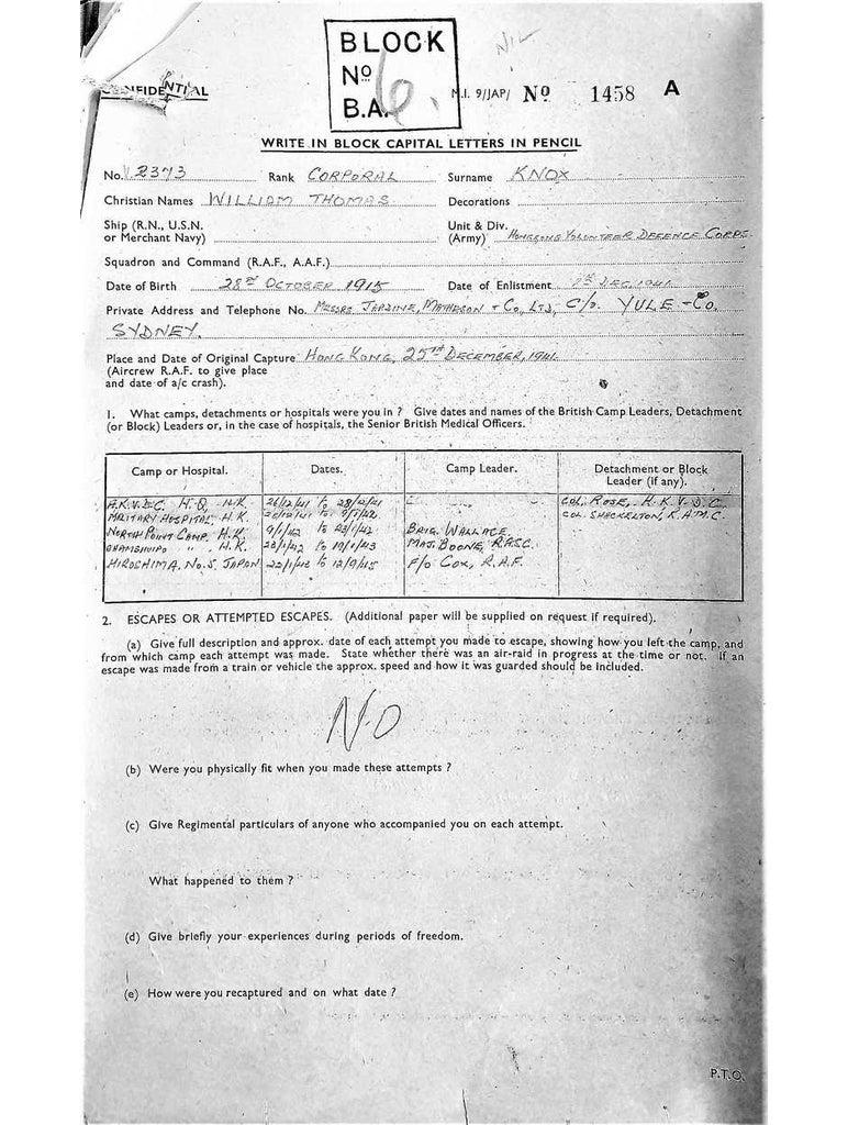 Knox, William Thomas