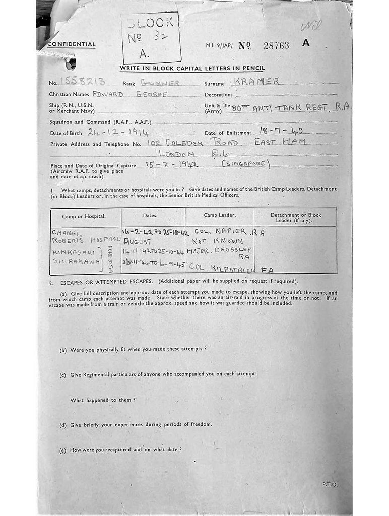 Kramer, Edward George