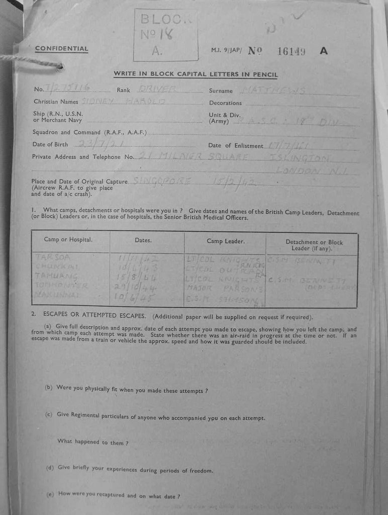 MATTHEWS-Sidney-Harold