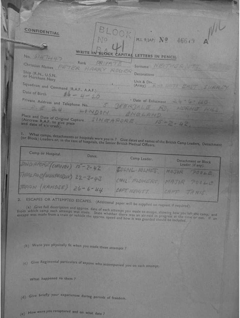 NEITHERCOTT, Peter Harry Roger