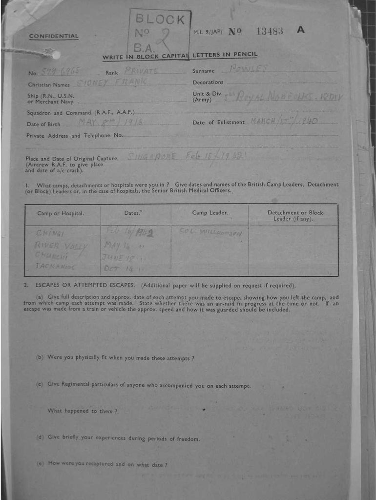 POWLES, Sidney Frank