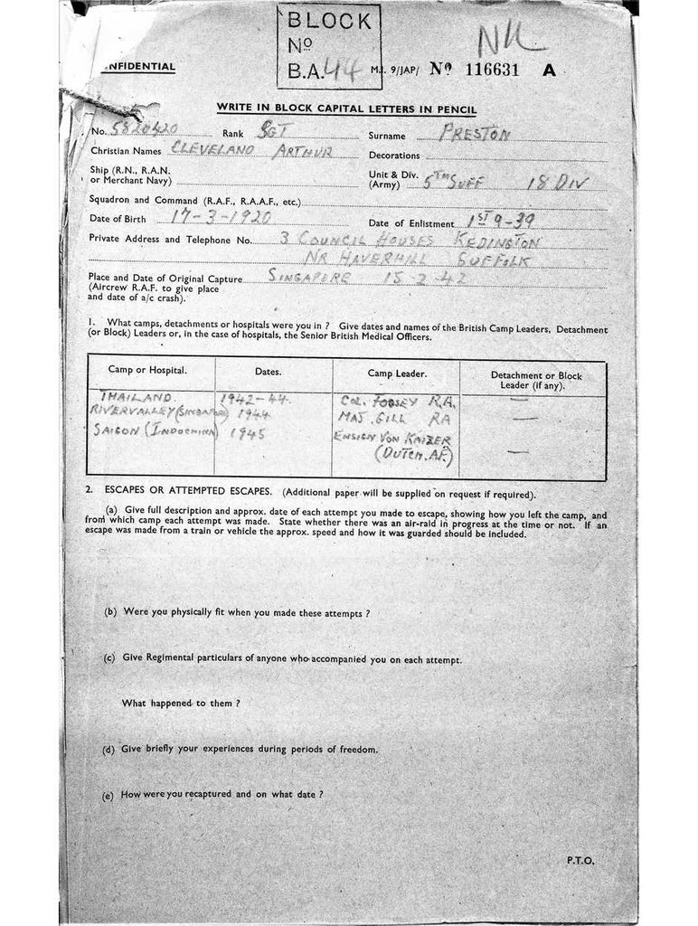 Preston, Cleveland Arthur