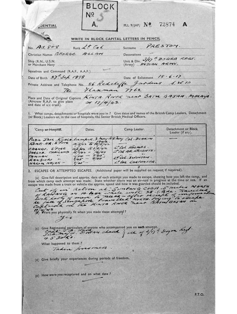 Preston, George Allan