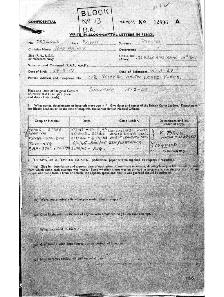 Preston, John Arthur