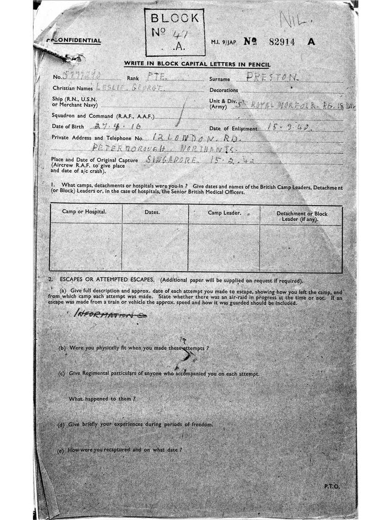 Preston, Leslie George