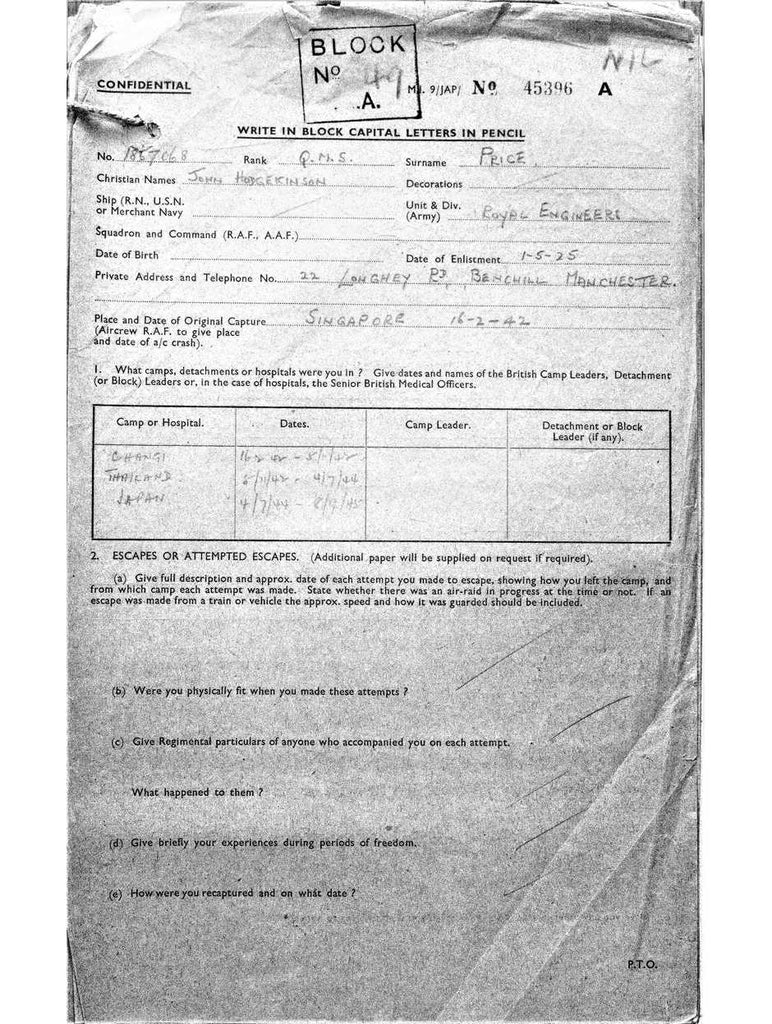 Price, John Hodgekinson