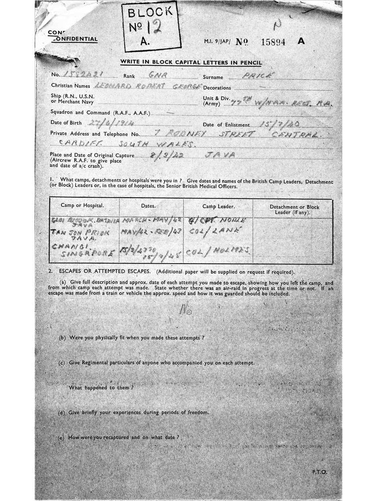 Price, Leonard Robert George