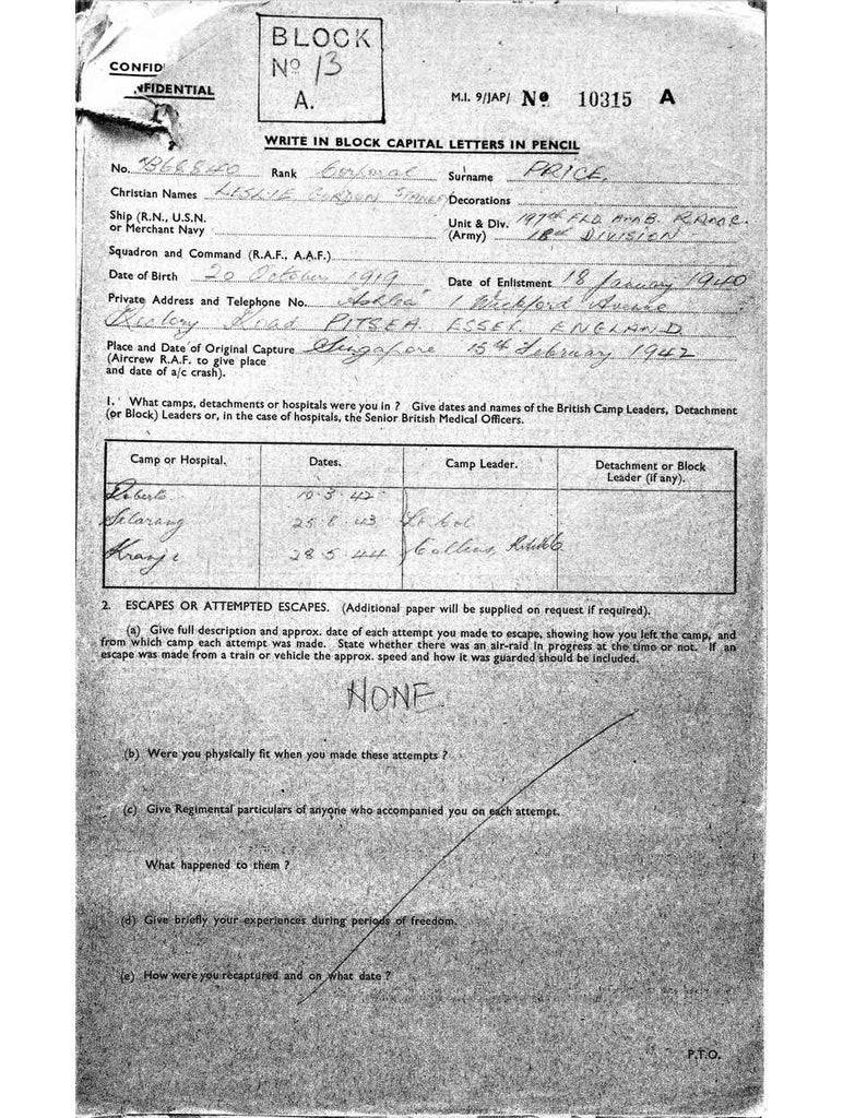 Price, Leslie Gordon Stanley