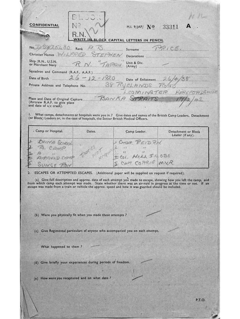 Price, Wilfred Stephen