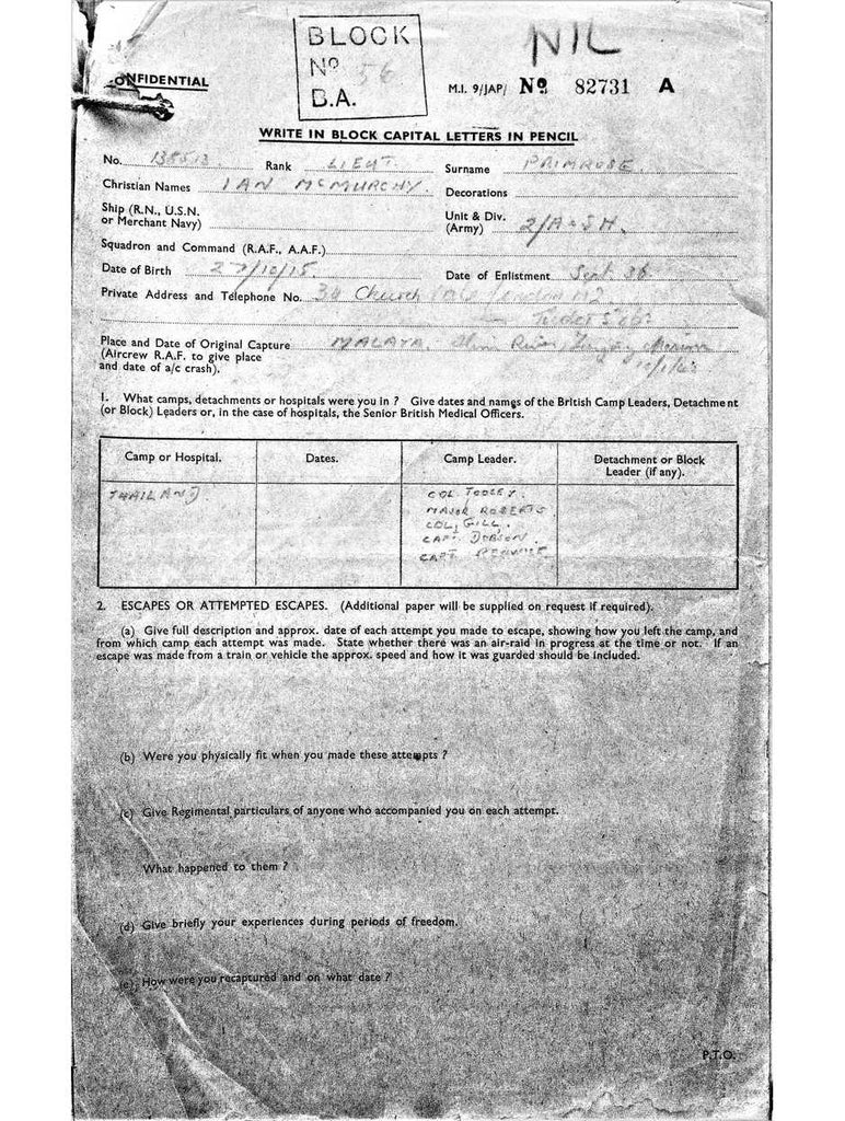 Primrose, Ian McMurchy