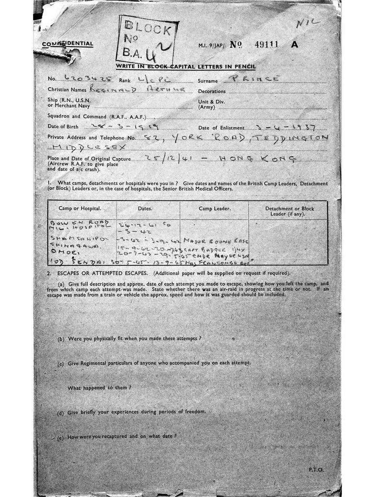 Prince, Reginald Arthur