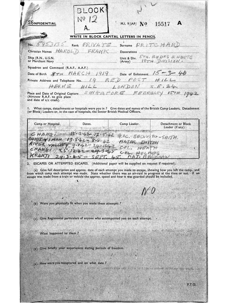 Pritchard, Harold Frank