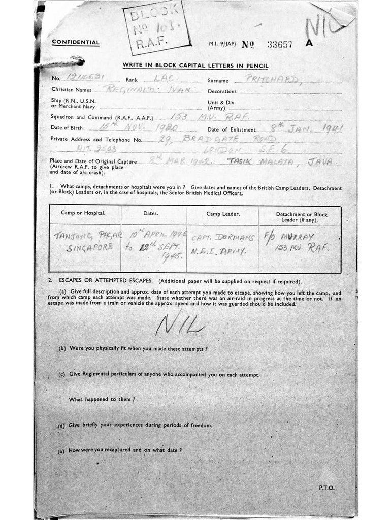 Pritchard, Reginald Ivan