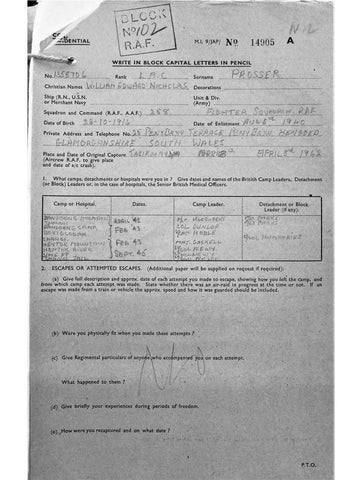 Prosser, William Edward Nicholas