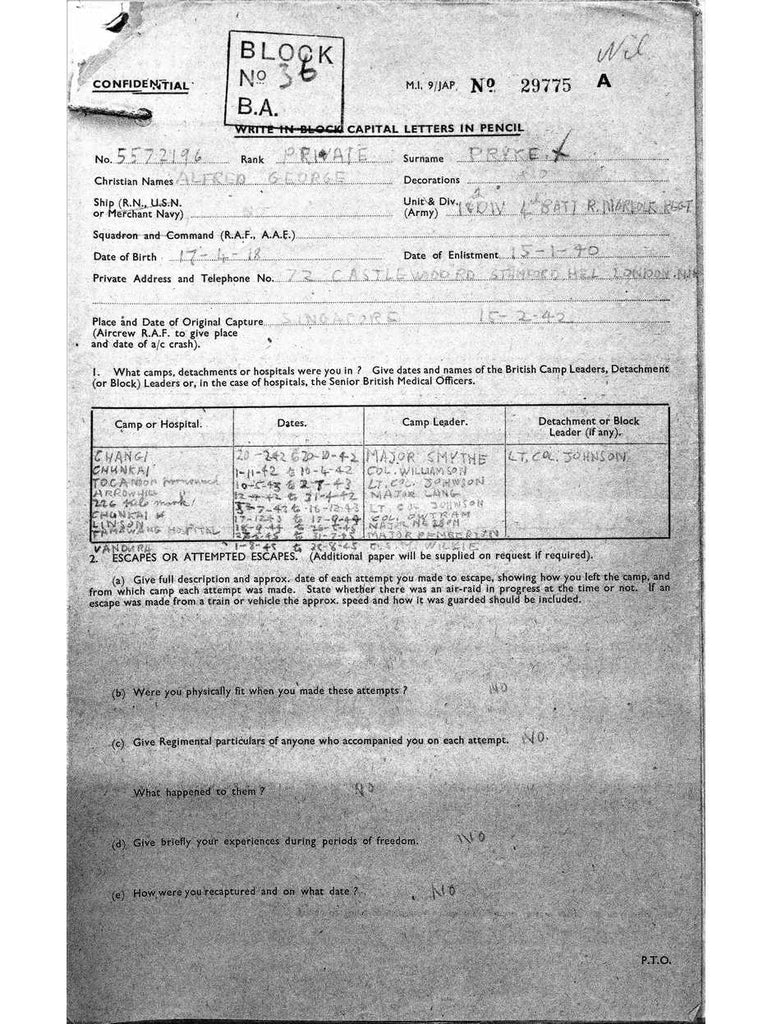 Pryke, Alfred George