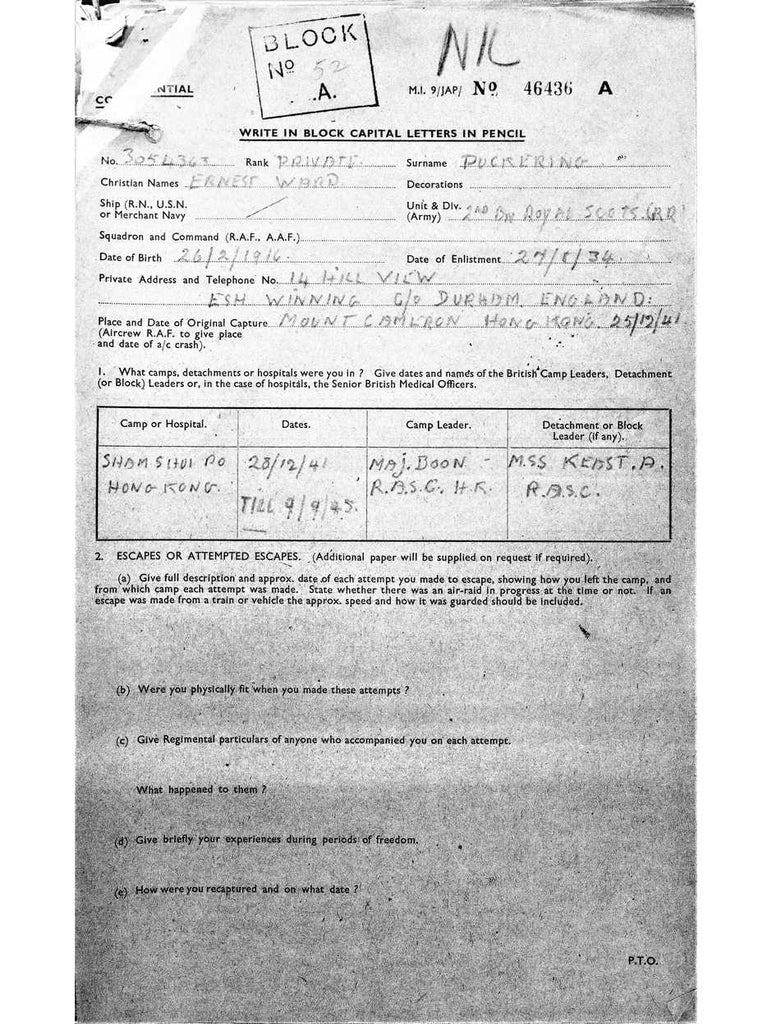 Puckering, Ernest Ward