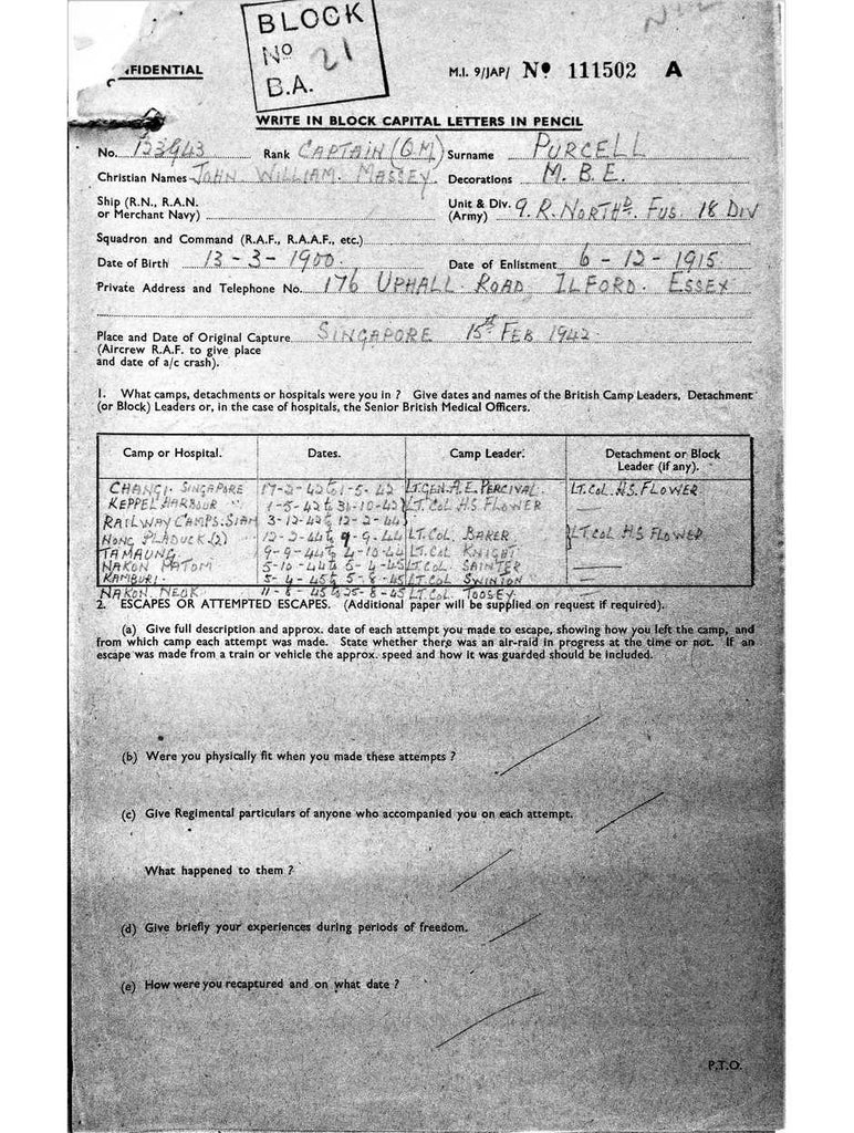 Purcell, John William Massey