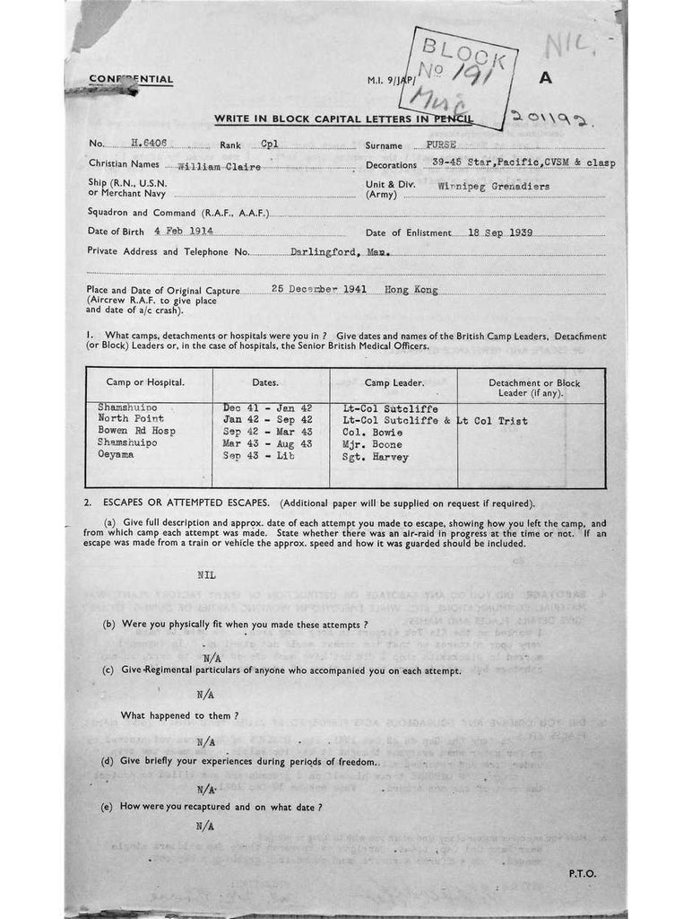 Purse, William Claire