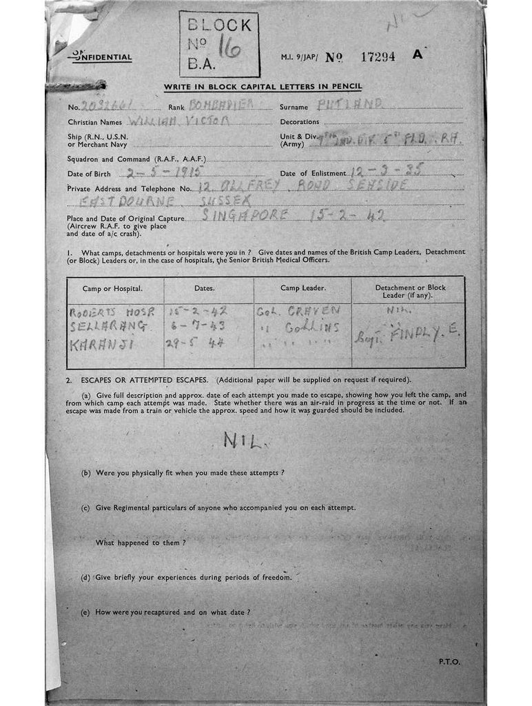 Putland, William Victor