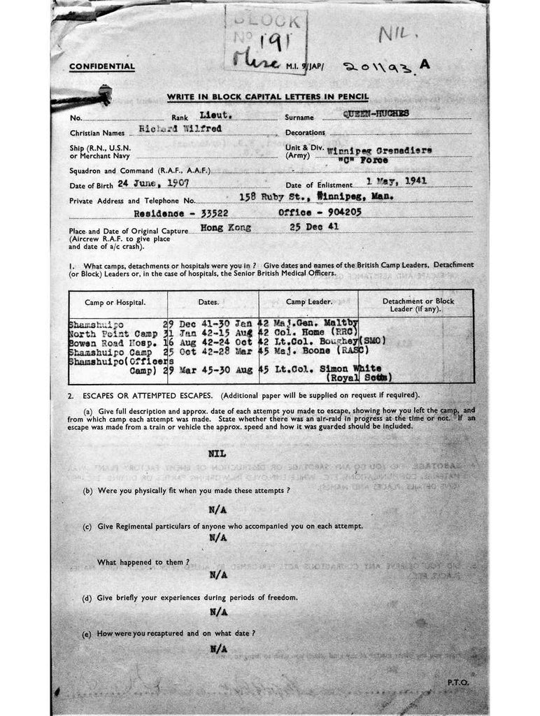 Queen-Hughes, Richard Wilfred