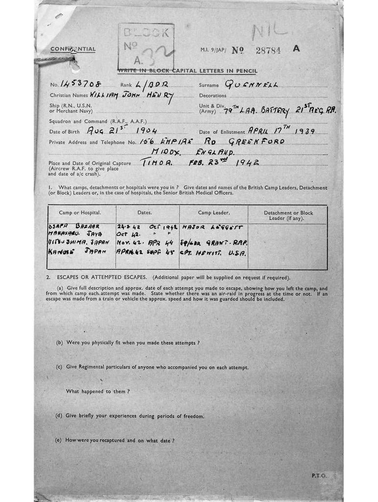 Quennell, William John Henry