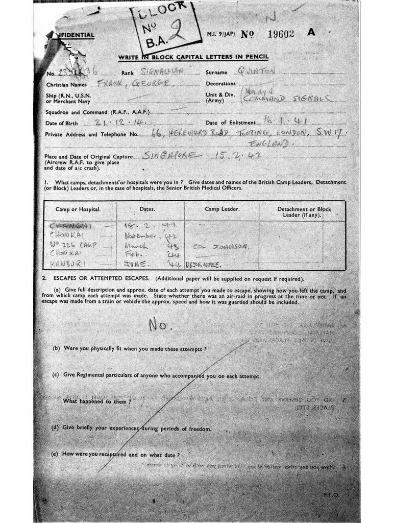 Quinton, Frank George