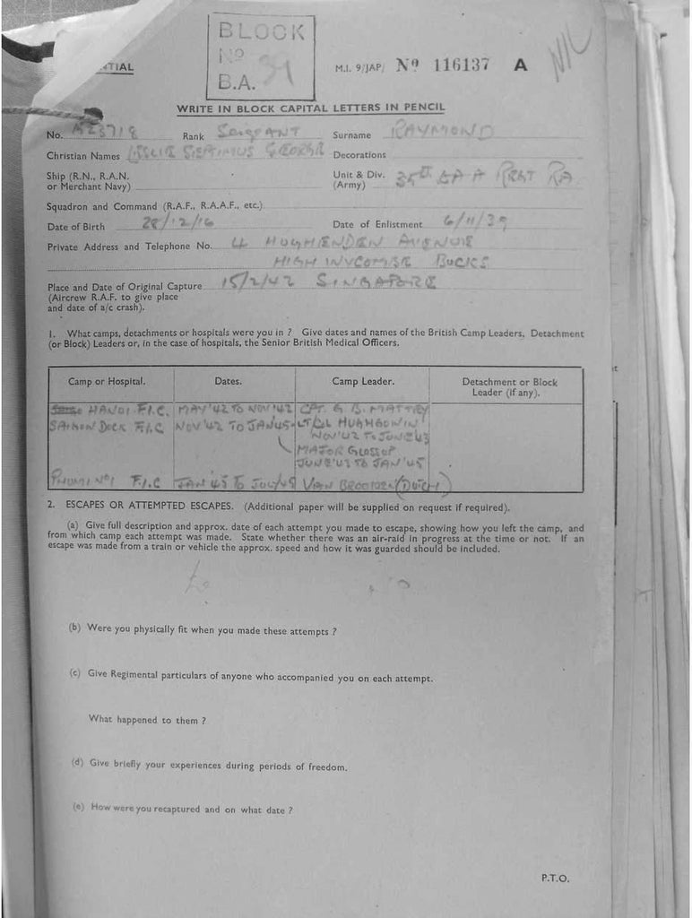 RAYMOND-Leslie-Septimus-George