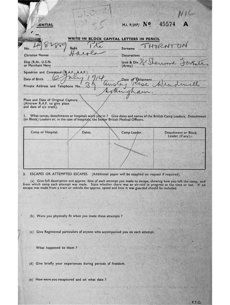 Thornton, Harold DOB 6 7 1914