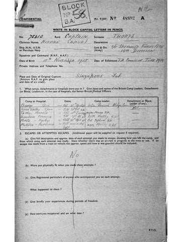 Thorpe, Norman Samuel