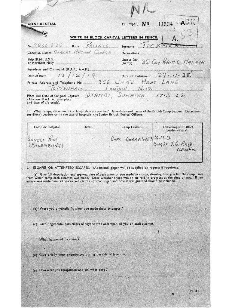 Tickner, Albert Arthur George