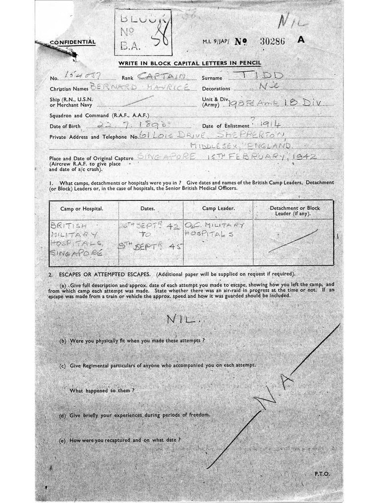 Tidd, Bernard Maurice