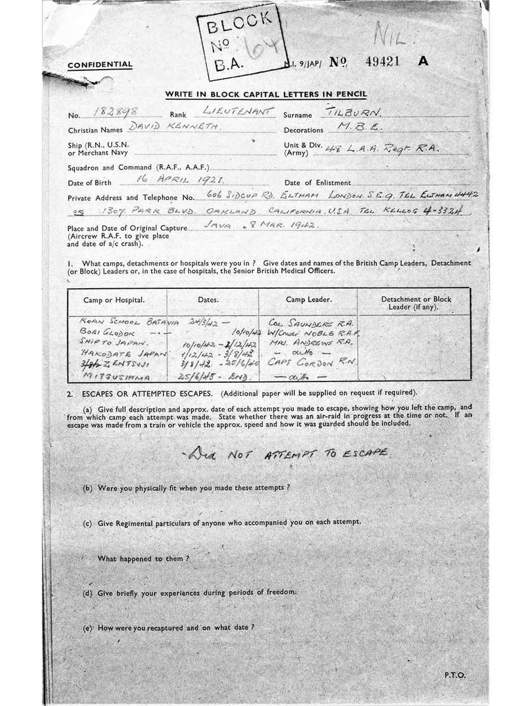 Tilburn, David Kenneth