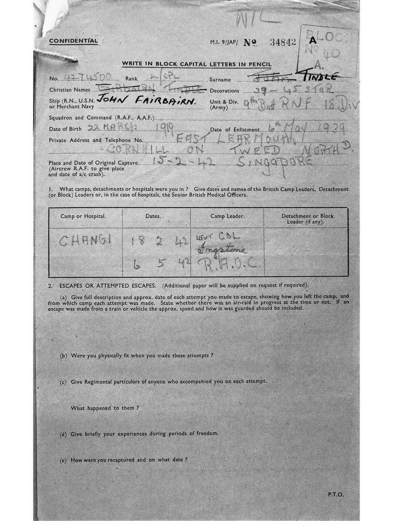 Tindle, John Fairbarn