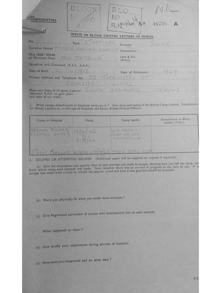 young, horace william charles